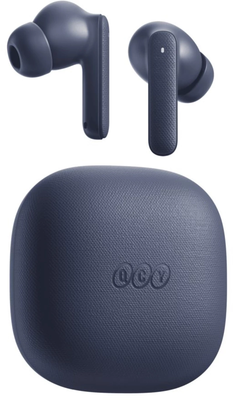QCY Buds Blue (QT43) - Noise Reduction Clear Calls TWS Earbuds 35h, 10mm dynamic drivers