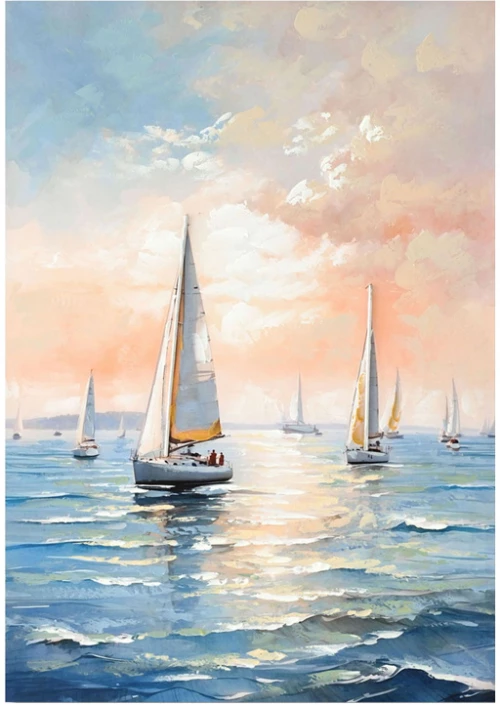 Πίνακας σε καμβά Sailsy I Inart 70x3x100εκ