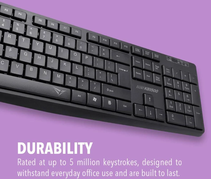 ALCATROZ SILENT USB WIRED KEYBOARD KB1500 BLACK