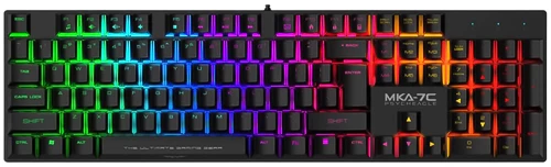ARMAGGEDDON MECHANICAL HOT-SWAP KEYBOARD 12FX BACKLIGHT RED SWITCH MKA-7C 2024 BLACK LINEAR