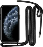 Θήκη Σιλικόνης με Κορδόνι Κολιέ για Xiaomi Redmi Note 10 5G / Poco M3 Pro / Poco M3 Pro 5G - Μαύρο