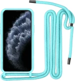 Θήκη Σιλικόνης με Κορδόνι Κολιέ για Xiaomi Redmi 9C / Redmi 10A - Γαλάζιο