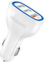 Φορτιστής Αυτοκινήτου DUDAO 2.4A 18W QC 3.0 με 3 Θύρες USB - Λευκό Μπλε