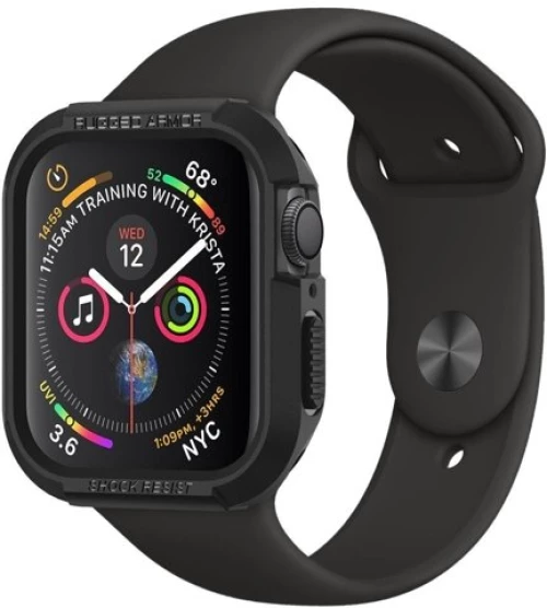 Θήκη SPIGEN Rugged Armor για Apple Watch 44mm / 45mm - Μαύρη