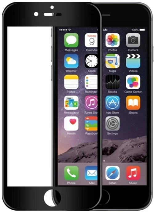 Tempered Glass Wozinsky FULL GLUE με Περιμετρική Σιλικόνη για iPhone 6 Plus / 6s Plus - Μαύρο Πλαίσιο