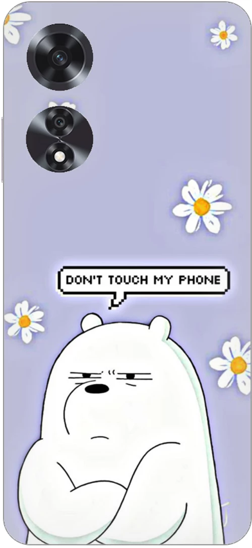 Don't Touch My Phone Bear Silicone Case θήκη για OPPO A58 4G