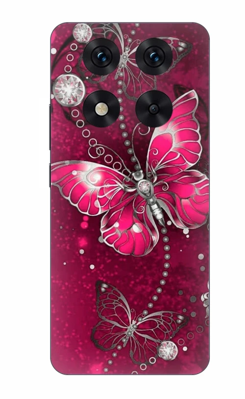 Butterfly Fuchsia Case θήκη για Xiaomi Redmi Note 14 Pro+ Plus 5G