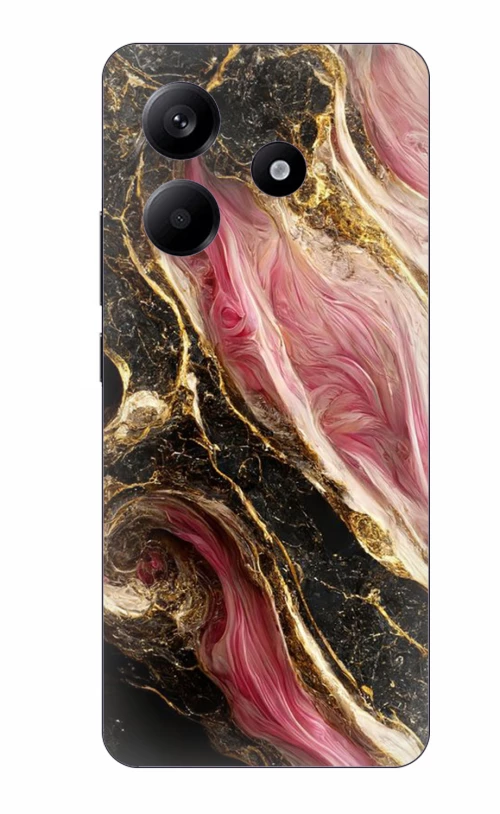 Marble Black-Pink Case θήκη για Xiaomi Redmi Note 14 5G