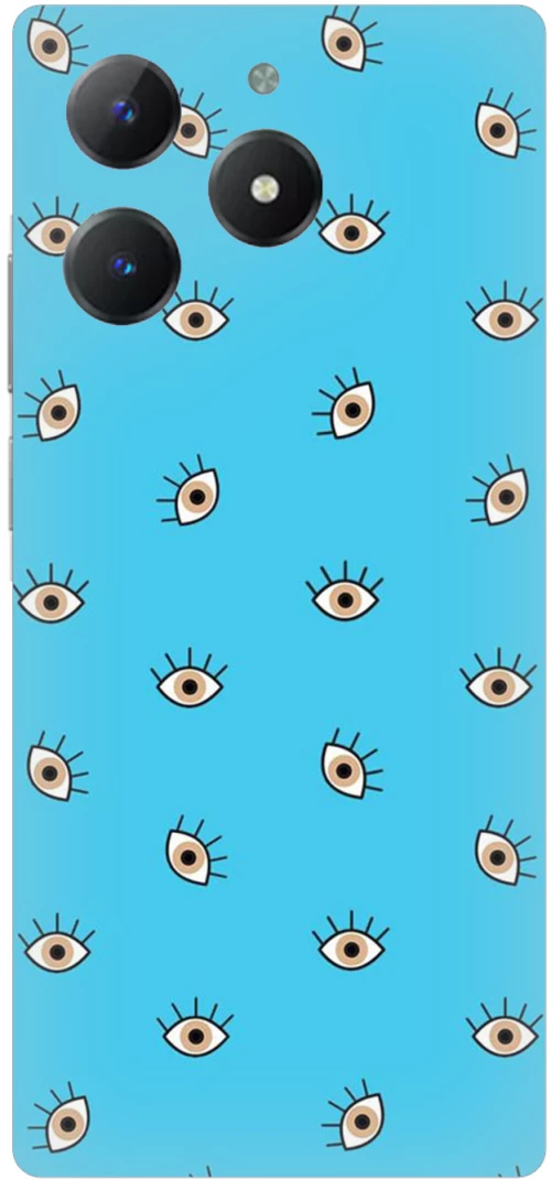 Eyes in Blue Silicone Case θήκη για Realme C63 4G