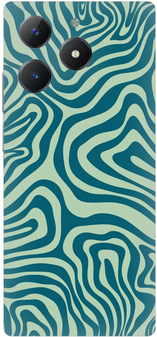 Green Lines Silicone Case θήκη για Realme C63 4G