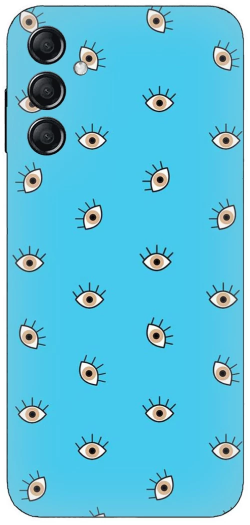 Eyes in Blue Silicone Case θήκη για Samsung Galaxy M35 5G