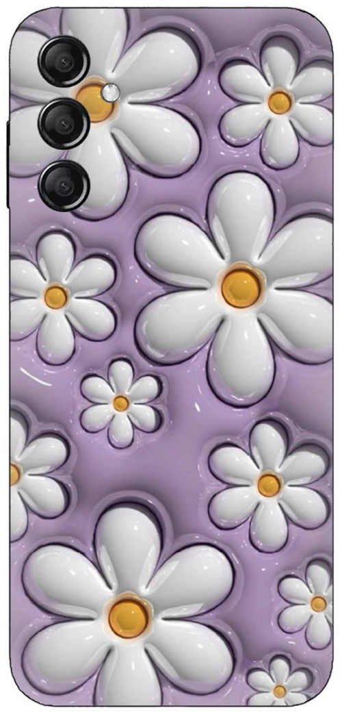 Flowers in Purple Silicone Case θήκη για Samsung Galaxy M34 5G