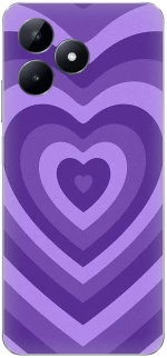 Purple Hearts Silicone Case θήκη για Realme Note 50