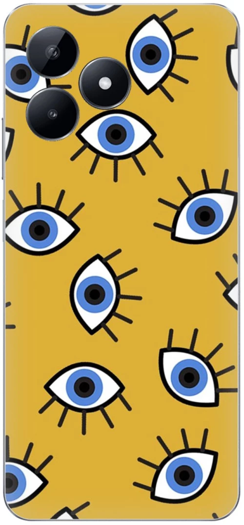 Eyes in Yellow Silicone Case θήκη για Realme Note 50
