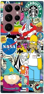Brands Stickers Θήκη για Samsung Galaxy S23 Ultra