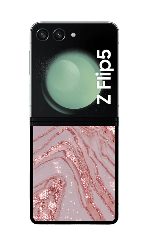 PREMIUM PROTECTIVE HARD CASE marble pink Θήκη για SAMSUNG GALAXY Z FLIP 5 black