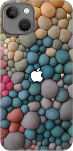 colorful pebbles Silicone case Θήκη για iPhone 15 plus