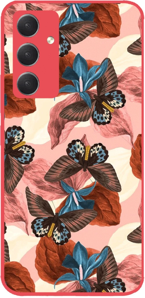 BUTTERFLY Premium Protective Hard Case hot pink Θήκη για Samsung Galaxy A34 5G