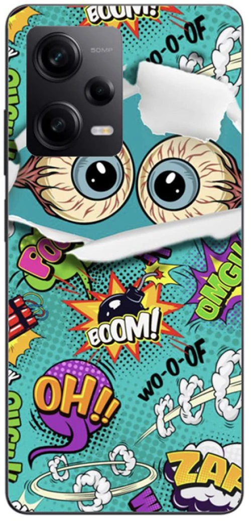 Comic Eyes Silicone Case θήκη για Xiaomi Redmi note 12 pro 5g green