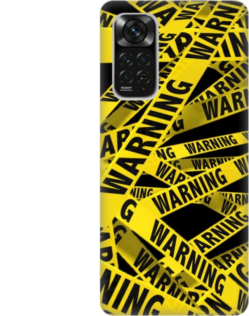 warning Silicone case Θήκη για XIAOMI Redmi NOTE 11 / 11S yellow