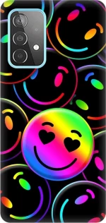 emoji heart Silicone case Θήκη για Samsung Galaxy A32 5G black