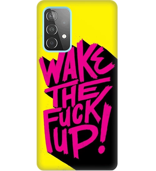 wake up Silicone case Θήκη για Samsung Galaxy A52s / A52 5G / A52 4G yellow
