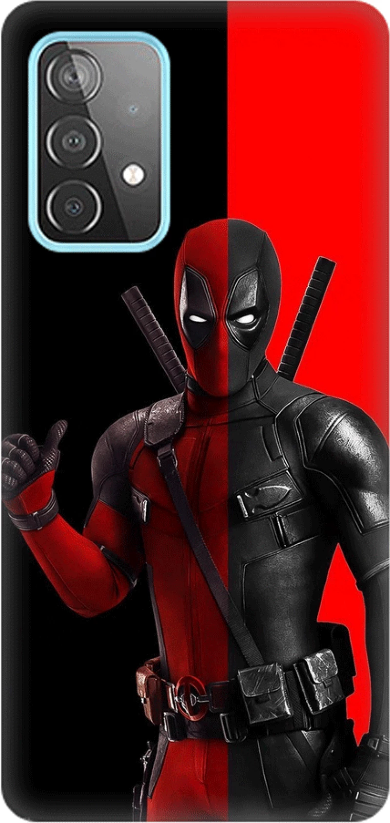 wade wilson Silicone case Θήκη για Samsung Galaxy A52s / A52 5G / A52 4G red black