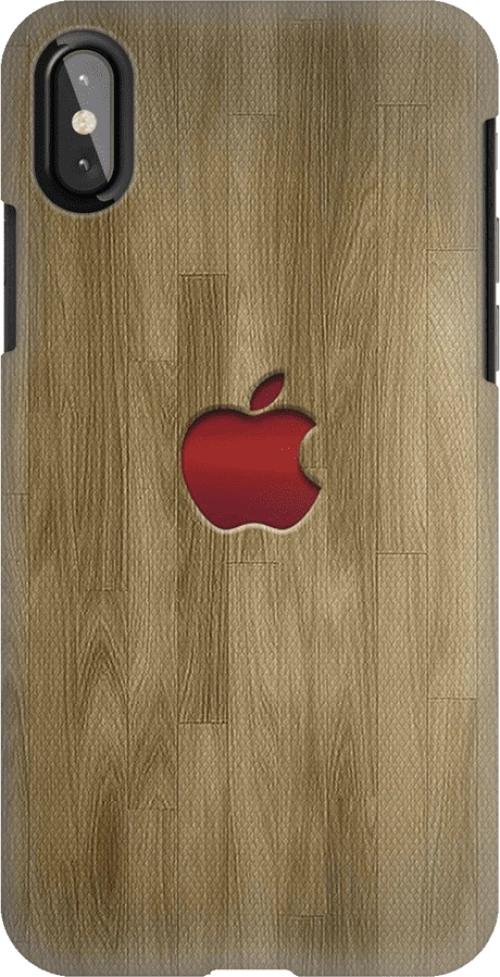wood Silicone case Θήκη για iPhone X / XS