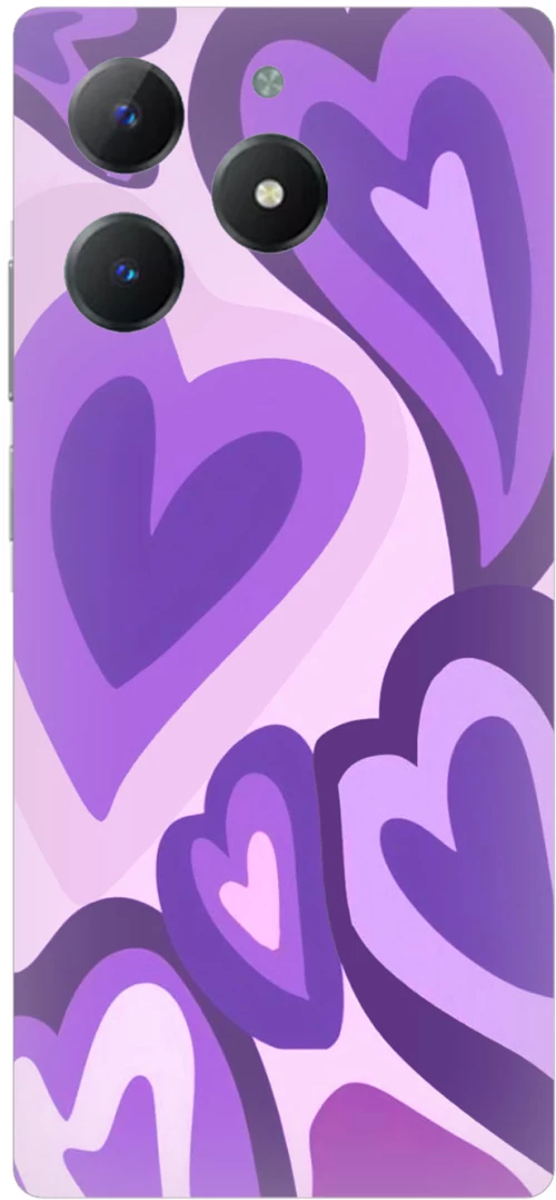 Purple Hearts Θήκη για Realme C61 4G