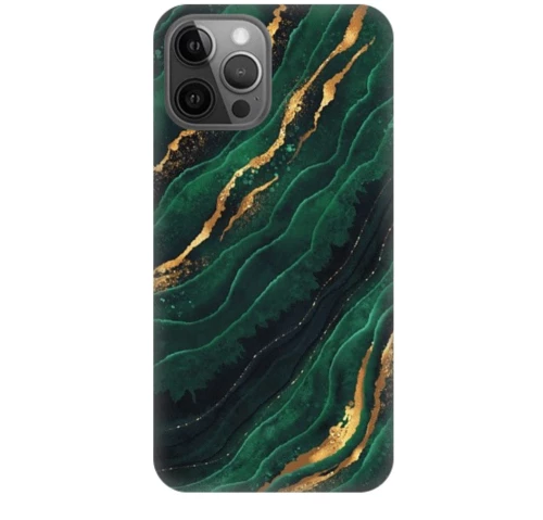 Marble Silicone case Θήκη για Iphone 12 Pro Max green 4TECH