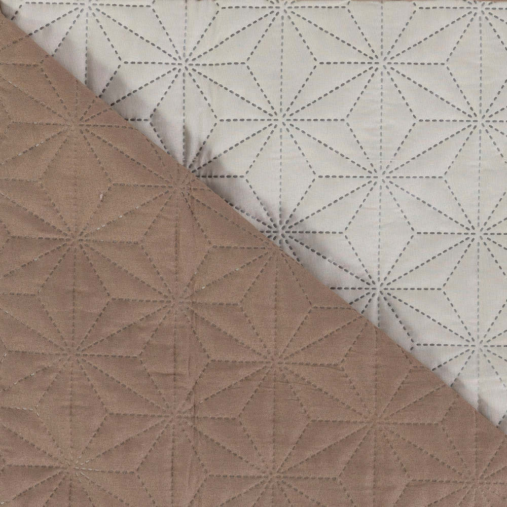 Κουβερλί Μονό (160x240) Stellar Εκρού-Καφέ Borea