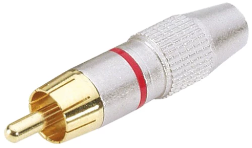 Adam Hall 7620 RED - Αρσενικό μεταλλικό βύσμα RCA για καλώδιο Red