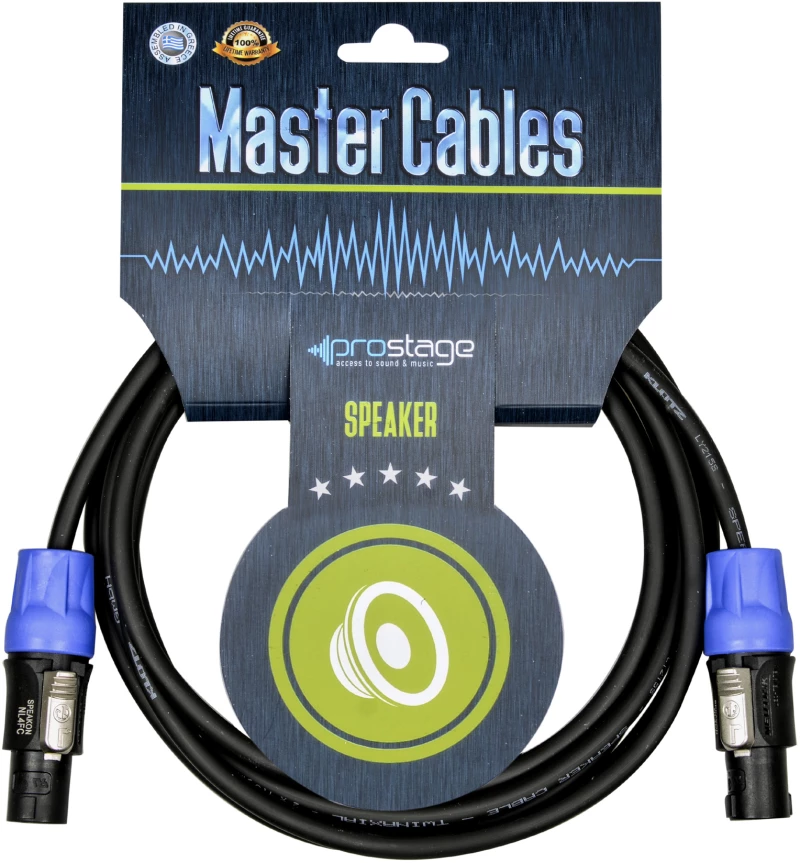 Prostage SPK4-02 - Επαγγελματικό καλώδιο ηχείου 2x4mm Speakon - Speakon 2 μέτρα