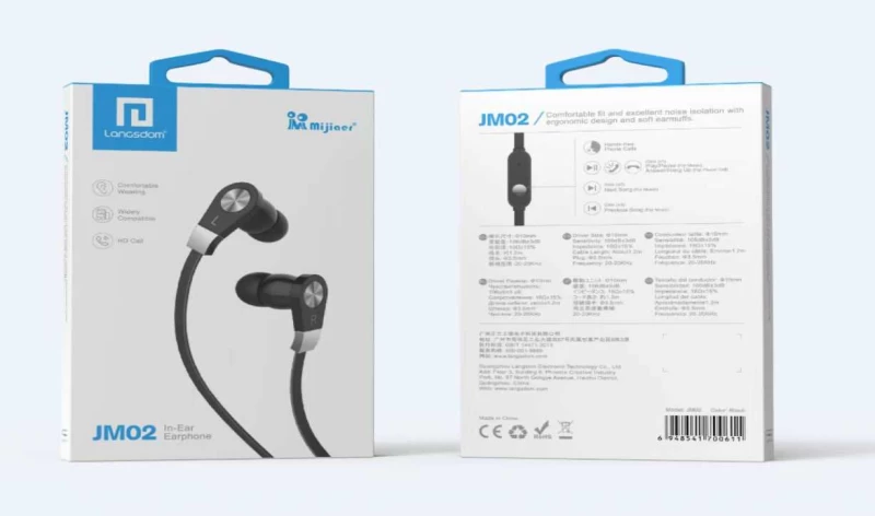 503705 ΕΝΣΥΡΜΑΤΑ ΑΚΟΥΣΤΙΚΑ - JM-02 - 700611 - BLACK
