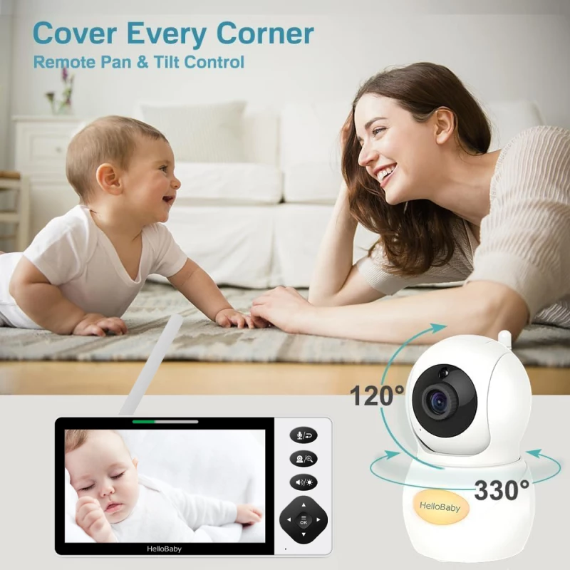 HELLOBABY ενδοεπικοινωνία μωρού HB6084L με κάμερα & οθόνη 5.5"  720p  PTZ