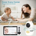 HELLOBABY ενδοεπικοινωνία μωρού HB6084L με κάμερα & οθόνη 5.5"  720p  PTZ
