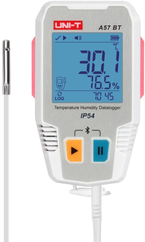 UNI-T ψηφιακό θερμόμετρο & υγρασιόμετρο A57 BT  -40~85 °C  Bluetooth  IP54