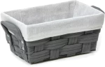 Καλάθι Αποθήκευσης Γκρι Polyester 28x17x13cm - -