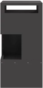 vidaXL Φλόγιστρο Μαύρο 50x50x100 εκ Ατσάλι