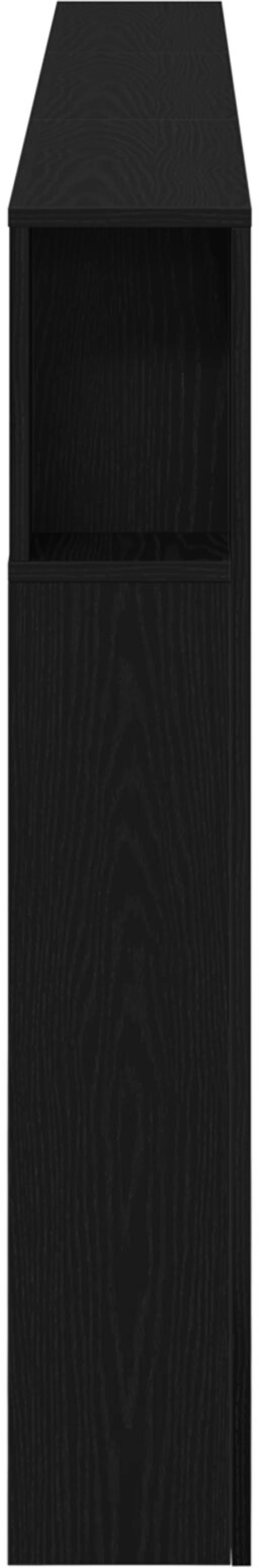 vidaXL LED Κεφαλάρι Μαύρη Δρυς 160x18,5x45 εκ Επεξεργασμένο Ξύλο