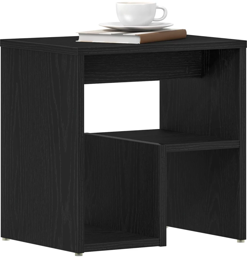 vidaXL Κομοδίνα 2 τεμ Μαύρο Δρυς 40x30x40 εκ Σαουνά ξύλο