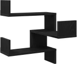 Ράφι Γωνίας vidaXL Μαύρο Δρυς 40x40x49,5 εκ. Ξύλο επεξεργασμένο