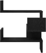 Ράφι Γωνίας vidaXL Μαύρο Δρυς 40x40x49,5 εκ. Ξύλο επεξεργασμένο