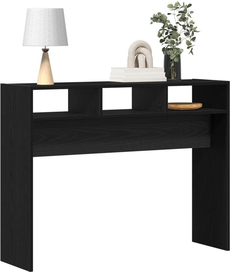 vidaXL Κονσόλα Μαύρη Δρυς 105x30x80 εκ. Φτιαγμένη από ξύλο