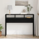 vidaXL Κονσόλα Μαύρη Δρυς 105x30x80 εκ. Φτιαγμένη από ξύλο