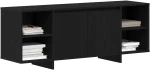 vidaXL Βάση τηλεόρασης - Μαύρη Δρυς - 120x30x40.5 εκ. - Φτιαγμένη από Επεξεργασμένο ξύλο
