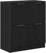 vidaXL Μαύρος Δρυς Μπουφές - 60 x 30 x 70 εκ. - Κατασκευασμένος από Επεξεργασμένο Ξύλο
