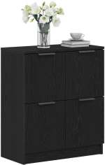 vidaXL Μαύρος Δρυς Μπουφές - 60 x 30 x 70 εκ. - Κατασκευασμένος από Επεξεργασμένο Ξύλο