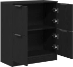 vidaXL Μαύρος Δρυς Μπουφές - 60 x 30 x 70 εκ. - Κατασκευασμένος από Επεξεργασμένο Ξύλο
