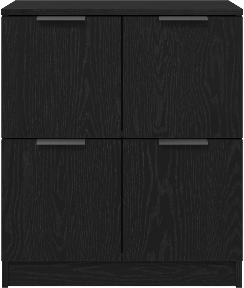 vidaXL Μαύρος Δρυς Μπουφές - 60 x 30 x 70 εκ. - Κατασκευασμένος από Επεξεργασμένο Ξύλο